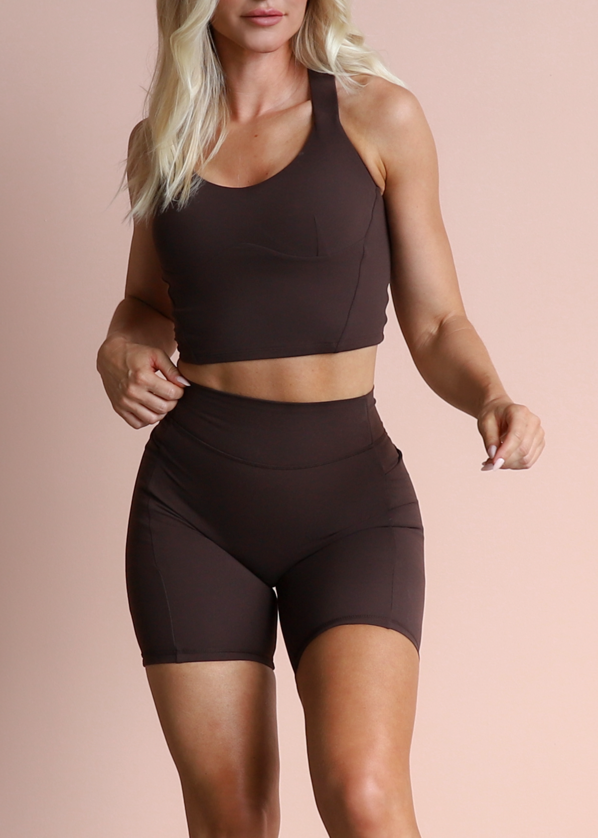 Lumi Bare Pocket Shorts - Dark Choco