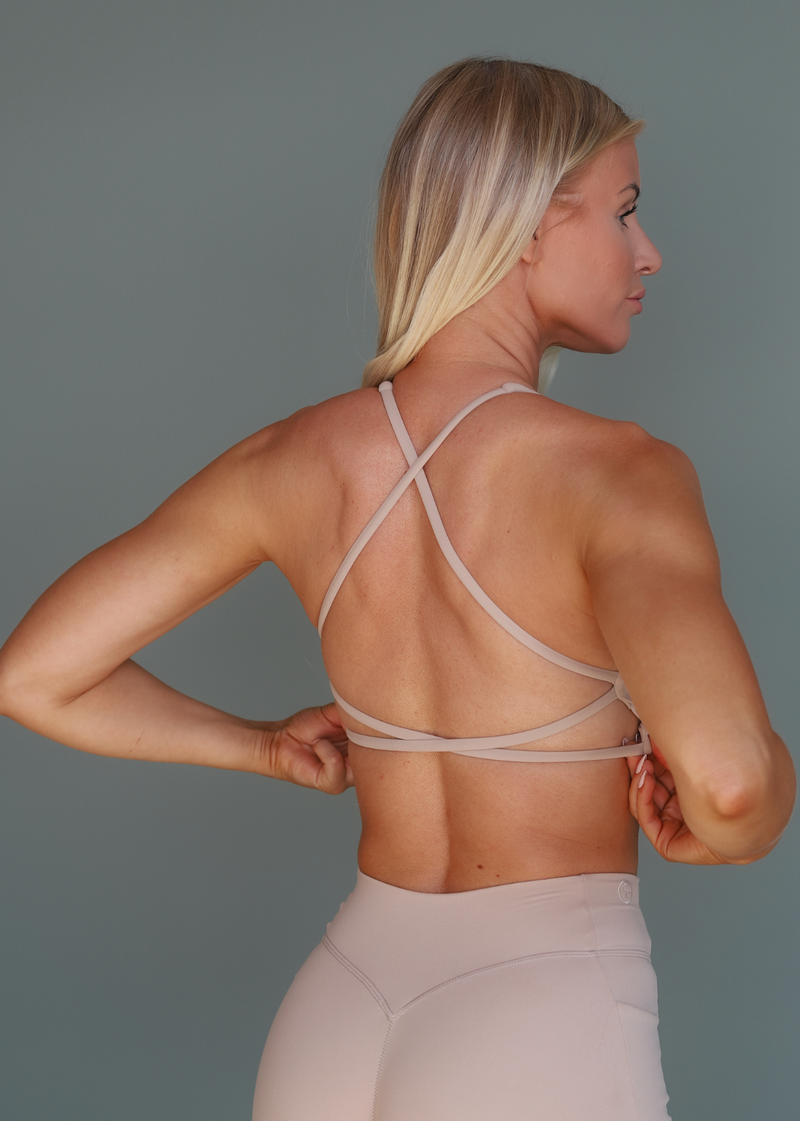 Lumi Bare X-Back Top - Nude Tan