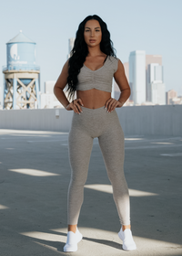 Nori V-elvet Legging  Pocket - Iced Vanilla Latte