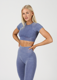 Calista Seamless Top - Stone Blue
